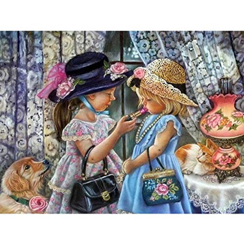 Xinantime DIY Peinture en Diamant 5D DIY Diamond Painting Strass Complet Broderie kit Canevas Chambre Maison Salon café librairie Peinture à la Main Diamant Kits décoration