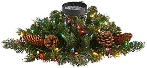Nearly Natural 20in. Flocked and Glittered Artificial Christmas P...