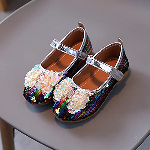 Summer Autumn Fashion Cute Girls Casual Shoes Colorful Sequins Shiny Bow Flat Bottom Lightweight Girls Low Heel Booties2