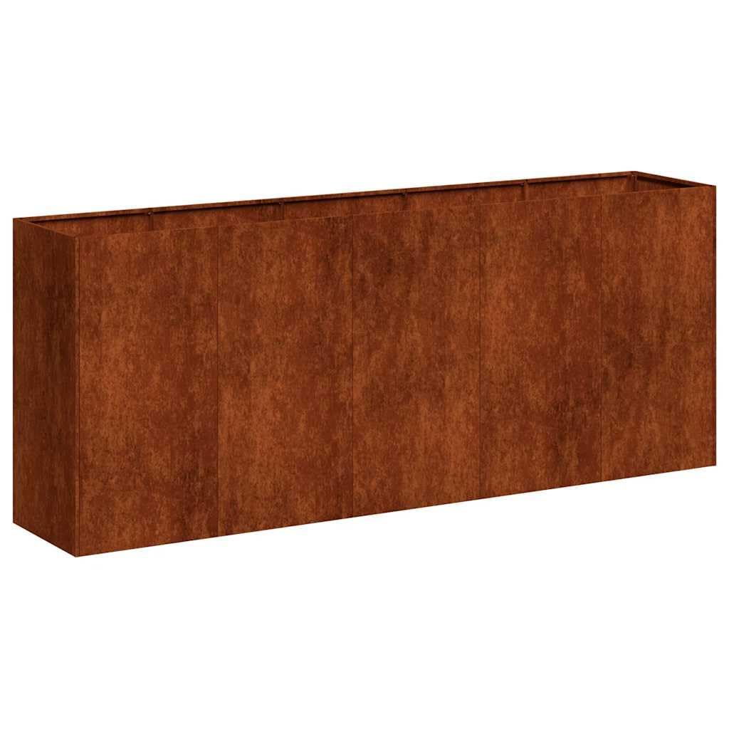 vidaXL Pflanzkübel Rostig 200x40x80 cm Wetterfester Stahl, Pflanzschale, Garten-Garten-Pflanzkübel, Outdoor-Pflanzgefäß, Hochbeet, Pflanzgefäß