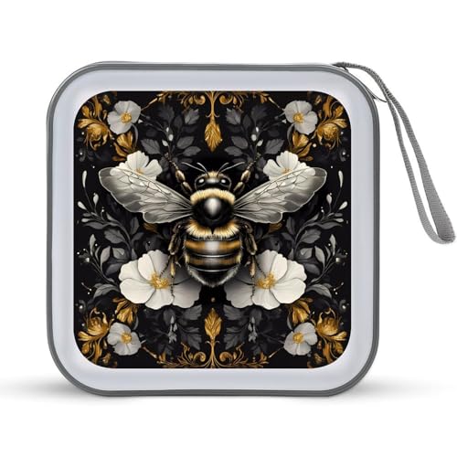Big_4x_art_high_Bee CD Case Portable DVD Holder Storage Organizer for Home Travel