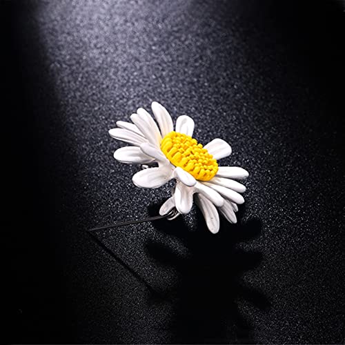 Image of Colorful Daisy Sunflower Brooch Pins - Bohemian Style Flower Lapel Pins Badge Dress Neckline Pin for Women Girls