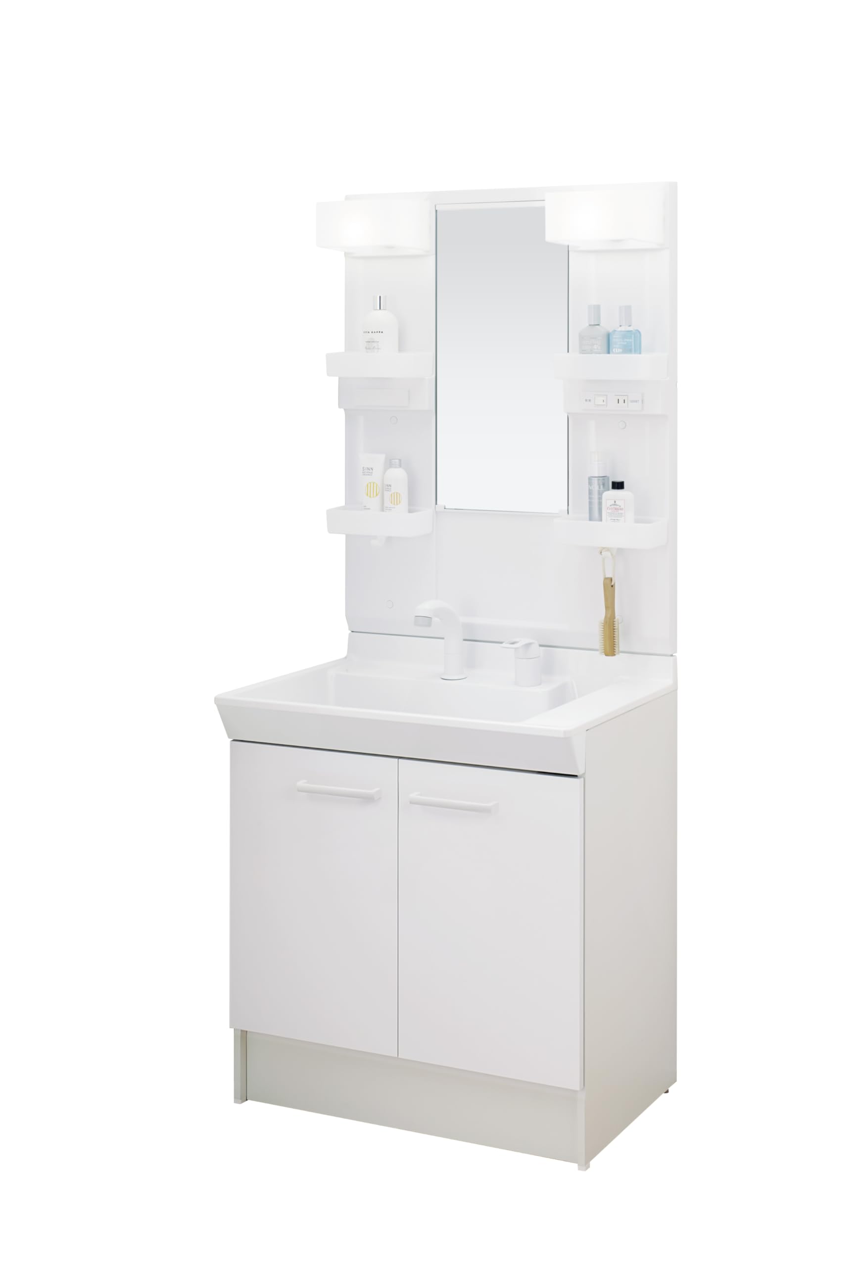 LIXIL(リクシル) INAX 洗面化粧台 セット V1シリーズ シングルレバー洗髪シャワー水栓 扉タイプ ホワイト Amazon | 【施工付き】LIXIL(リクシル) INAX 洗面化粧台 セット V1