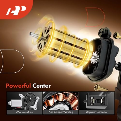 Image of A-Premium Front Driver Side Power Window Regulator with Motor (2-Pin) | Compatible with Ford E-150 2003-2014, E-250 Econoline 1992-2002, E-350 E-450 E-550 Super Duty