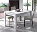 Produktbild Dmora - Ausziehbarer Tisch Midland, Ausziehbarer Esstisch, Ausziehbarer Esstisch mit Verlängerung, cm 140/190x90h78, Glänzend weiß