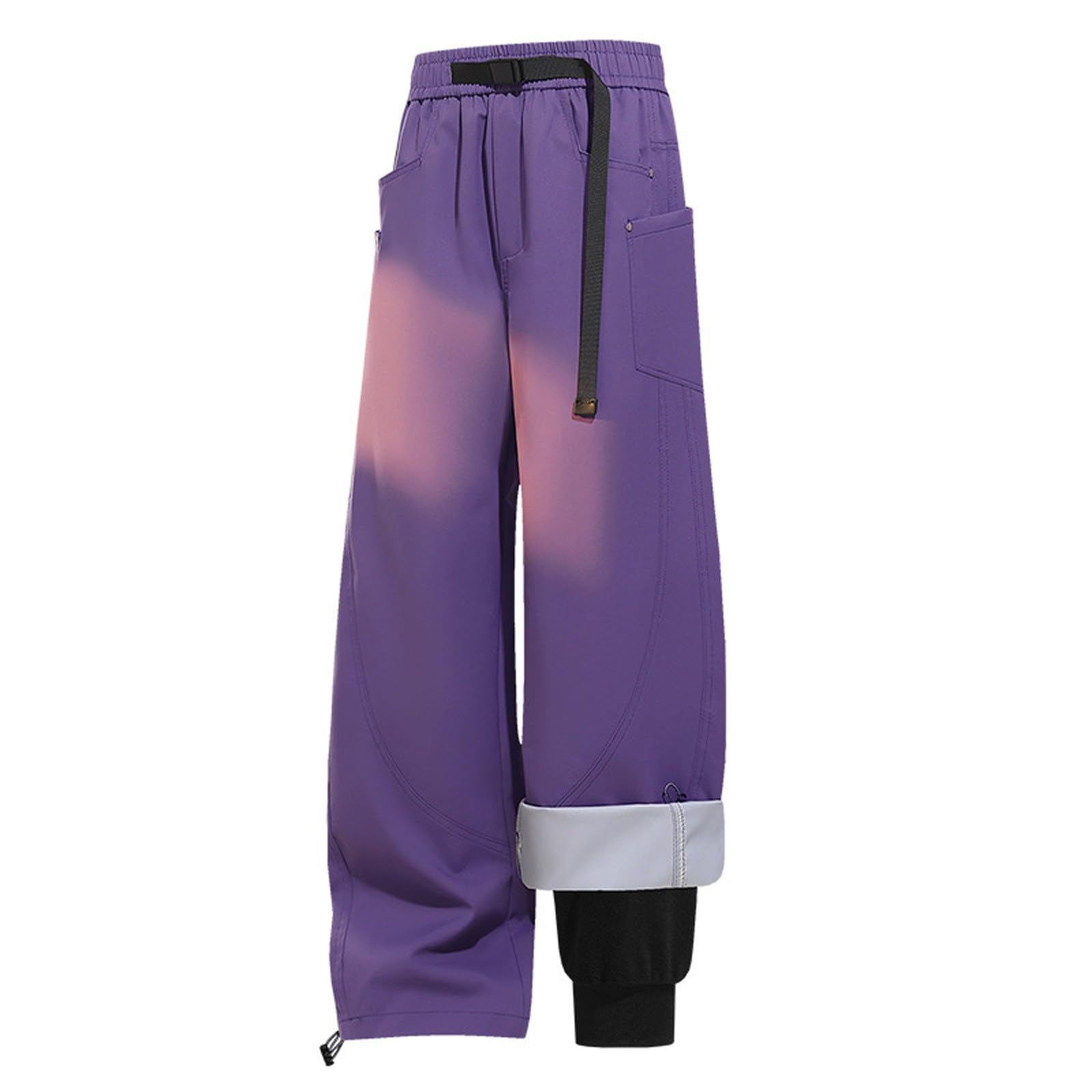 Pantaloni invernali da uomo per attività all'aria aperta, antivento, trapuntati, spessi, in peluche, caldi pantaloni da sci, pantaloni termici per il tempo libero