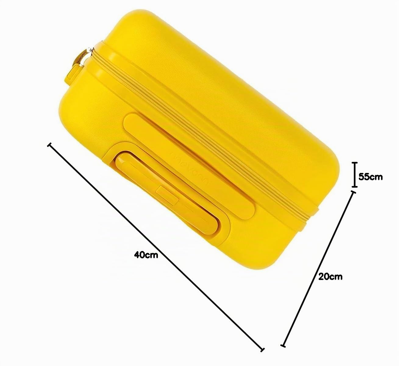 MOVOM Riga, Trolley Rigido Cabina 55m Unisex Adulto, Giallo (Yellow), 40x55x20 cms