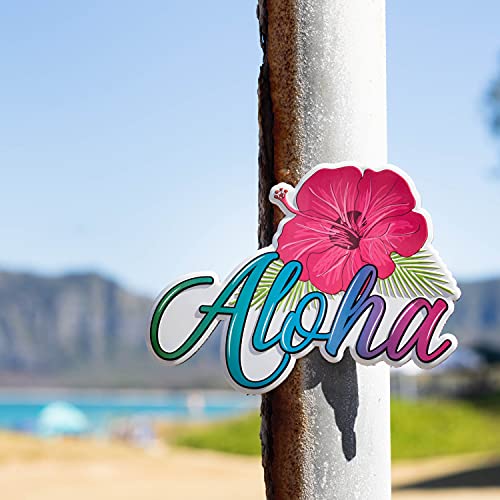 Imán Decorativo Aloha Hawaii Hibiscus 5x4 pulgadas miniatura 3