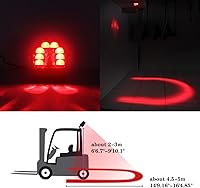 Vista 7 de Luz de Seguridad LED de 5.4 Pulgadas para Montacargas Luz Roja de 25W DC10-80V para Zona de Arco 1 Pieza Arco rojo y amarillo de 25 W