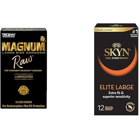 Magnum Trojan Condoms Mixed with Large SKYN Elite Non-Latex