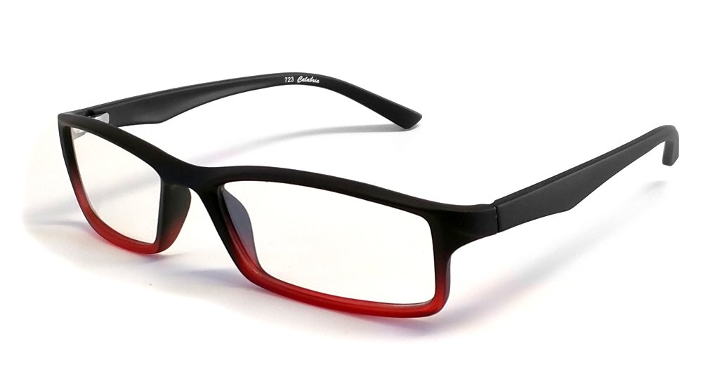 Calabria Reading Glasses 723 Flexie in Black Red +0.50