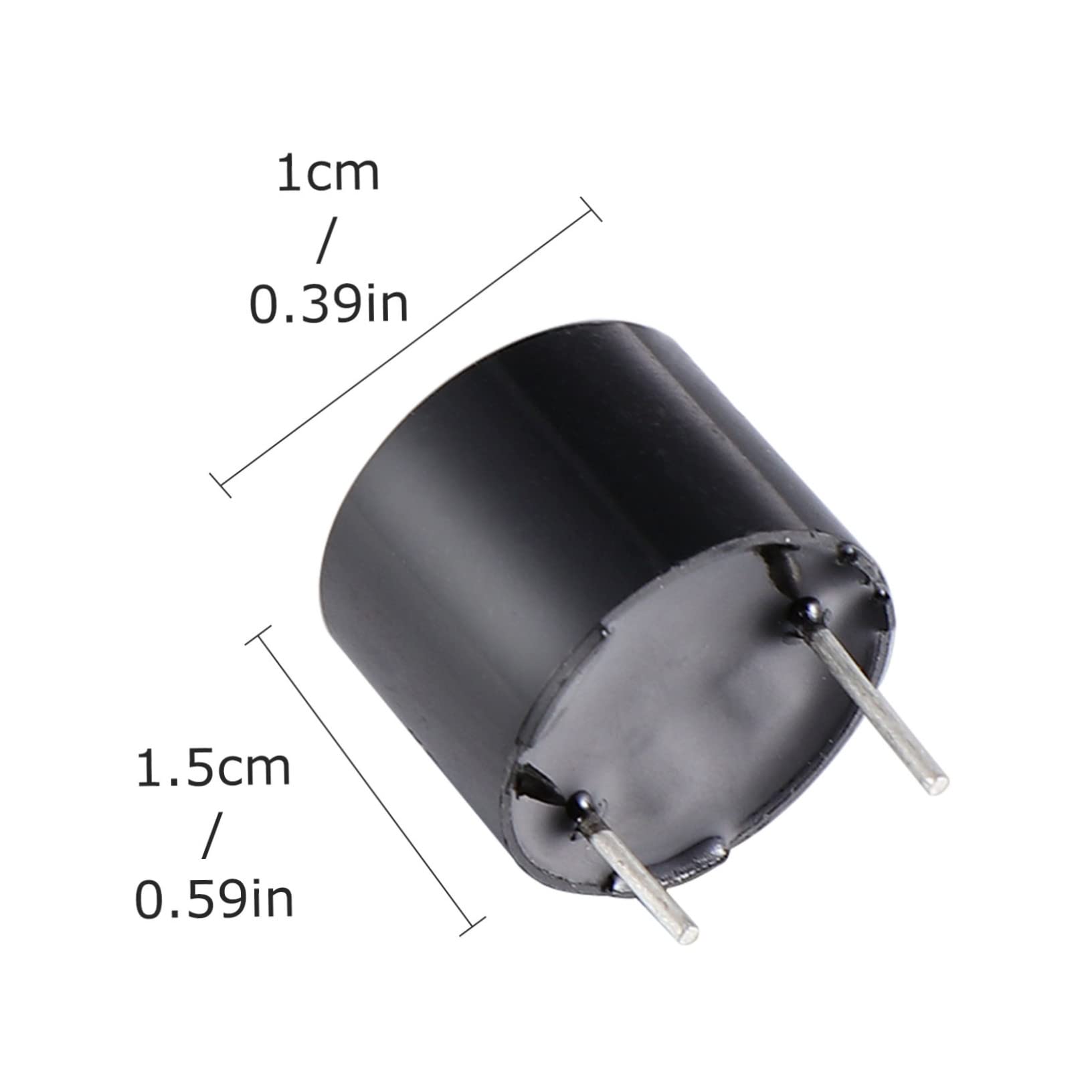 FUNOMOCYA 12pcs Buzzer Perimeter Trip Alarm Computers Electronic Components Magnetic Beep Tone Alarm Continuous Beep Tone Wired Active Beep Tone Alarm Ringer Plastic Packaging Black