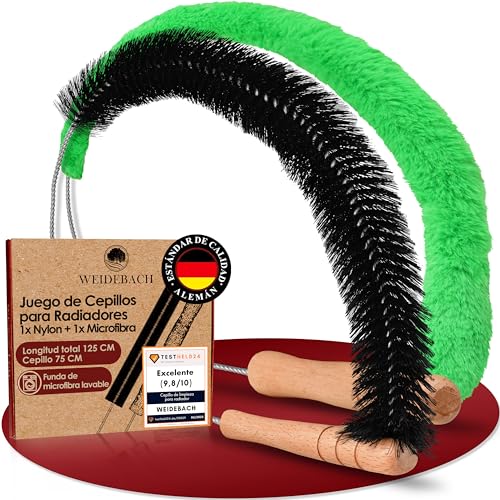 Weidebach® 2X Cepillos para Radiadores De 125 Cm Longitud Total / 75 Cm Cepillo Fabricados con 1x...