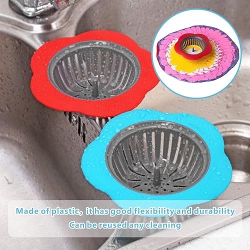 Coladores de Fregadero de Plástico 4 Piezas Multicolor miniatura 4