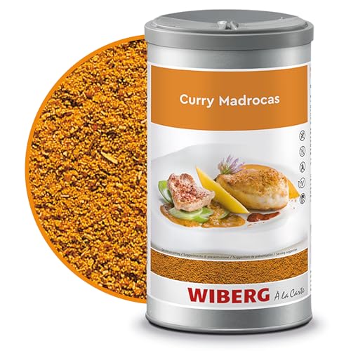 WIBERG Curry Madrocas – Mezcla aromática de especias con cúrcuma y cilantro – toque afrutado con suave nitidez para curry y platos vegetarianos 560 g