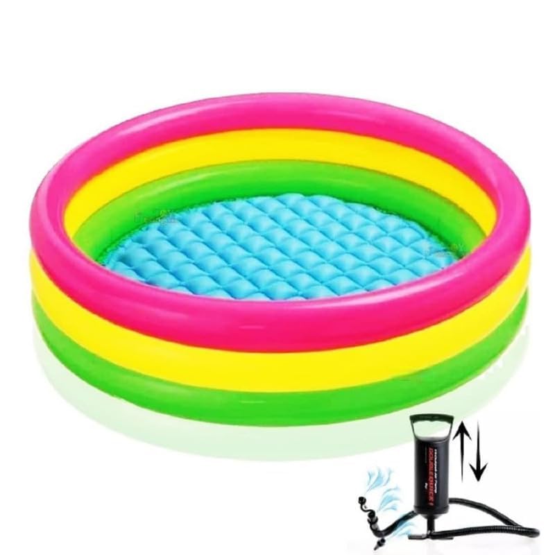 JYGOG New 5 Ft Portable Inflatable Foldable Swimming Pool with Air Pump Bath Tub Water Pool for Kids and Adults Outdoor and Indoor Tub-image-36