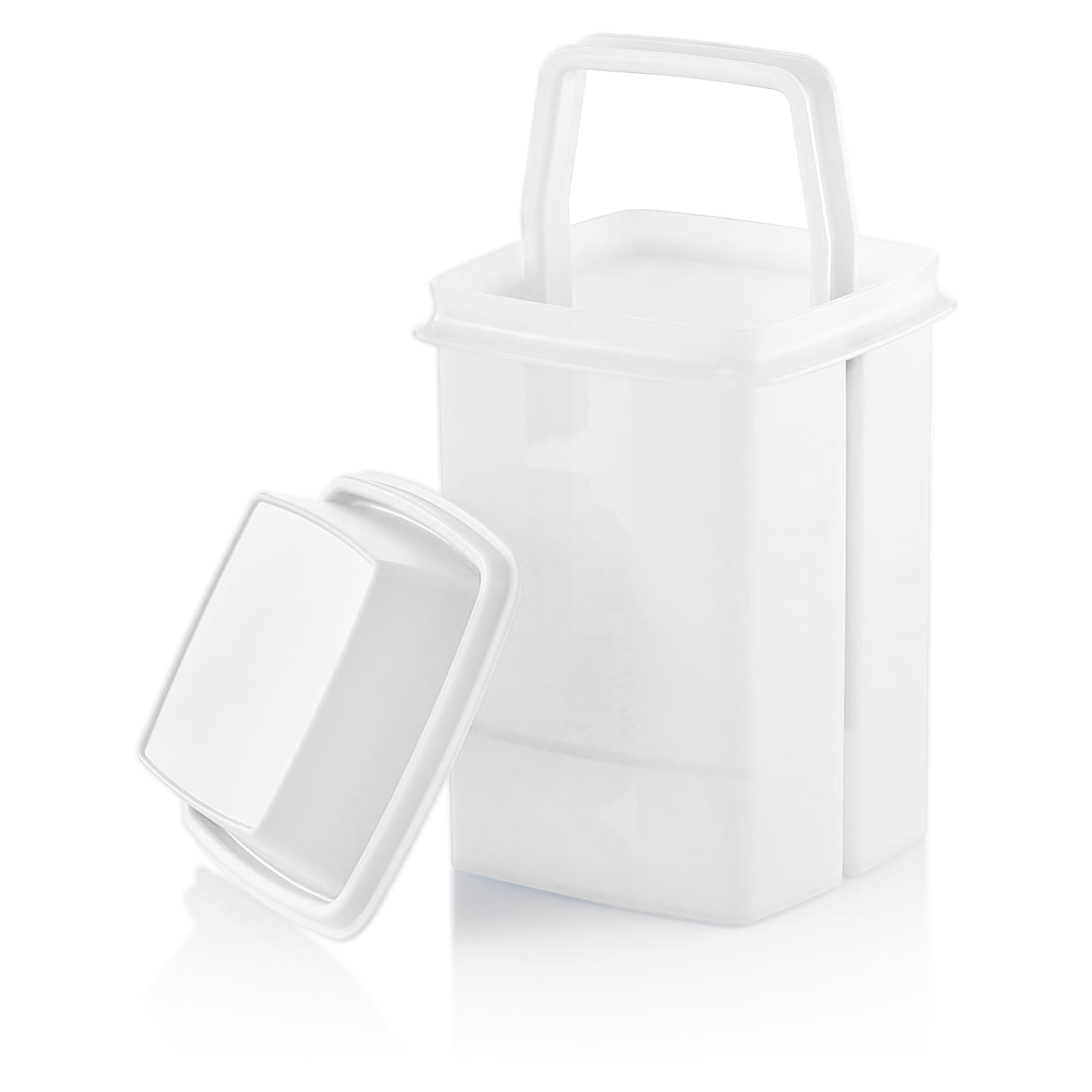 Home-X Pickle Container with Strainer - BPA Free Jalapeno Container for Mess-Free Storage of Condiment Food - Pickle Holder with Easy to Open Lid