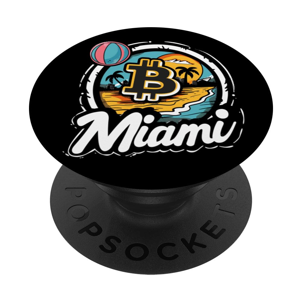 Amazon.com: Bitcoin Miami City Crypto Cryptocurrency Beach PopSockets  Standard PopGrip : Cell Phones & Accessories
