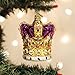 Old World Christmas King's Crown Glass Blown Ornament for Christmas Tree, Handcrafted Holiday Decoration, Royalty Collection