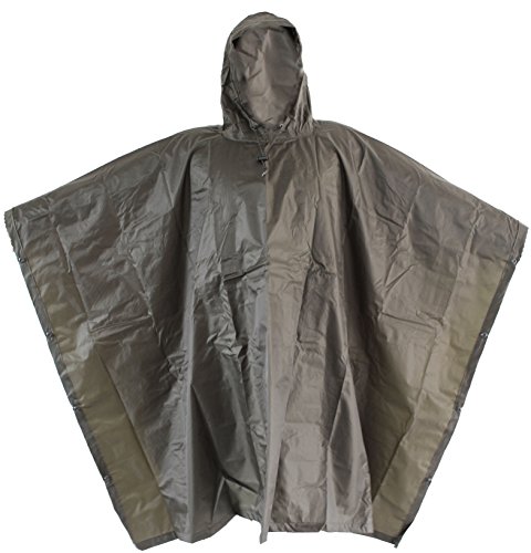 Noorsk Ripstop Poncho imperméable Motif armée américaine Taille unique Vert/vert olive