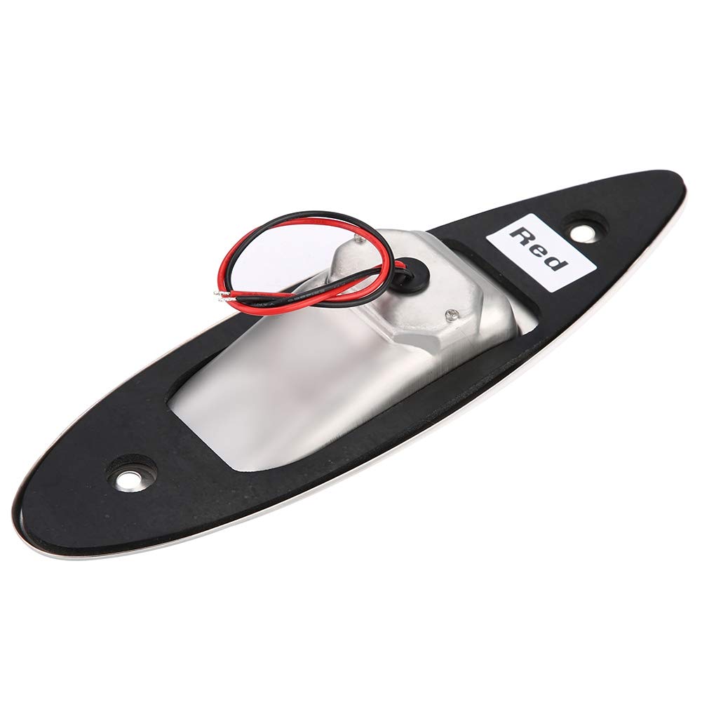 Fydun Luci Via Barca LED, 2 Pezzi 12V Luci di Segnale di Navigazione per Barche in Acciaio Inossidabile, Luce Navigazione di Prua A Incasso Impermeabile per Barca, Yacht, Verde/Rosso