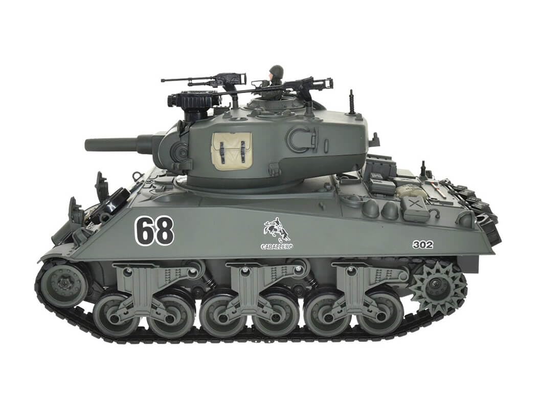 Char RC 1/18 M4A3 Sherman – Supdex – Fumée, BB, Eau – Sans Télécommande