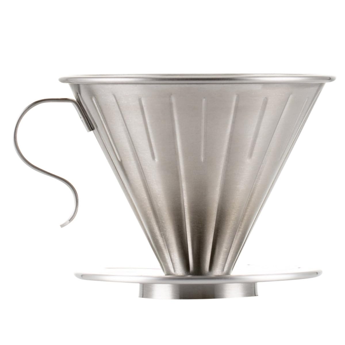 Abaodam Filtro de Café Residuos de Papel de Acero Inoxidable Reutilizable con Soporte para 1-2 Tazas Adecuado para Cafetera de Goteo