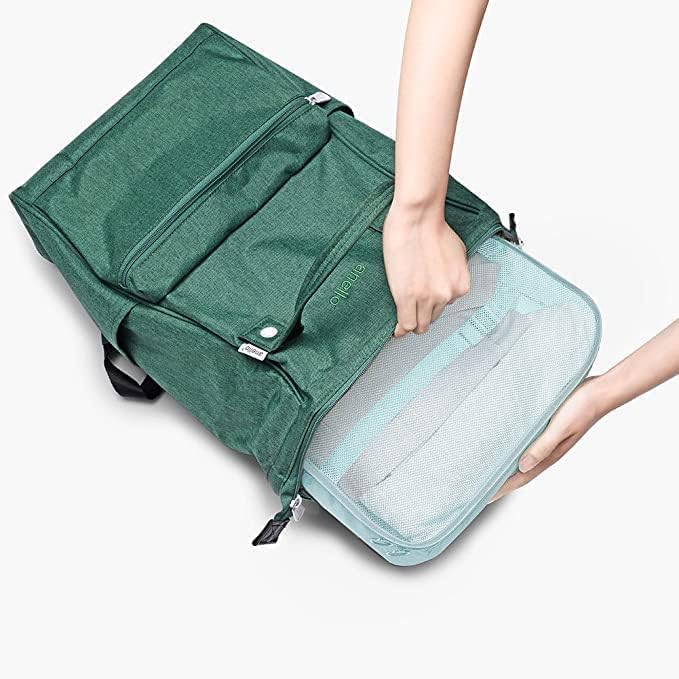 GOPINATH ECOM 7 in 1 Travel Organizer Bag Set Polyester Packing Cubes Luggage Makeup Toiletry Shoe Laundry Bag Lightweight Space Saving Sky Blue 3