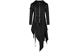 Halloween Costume for Men, Sexy Retro Gothic Long Coat