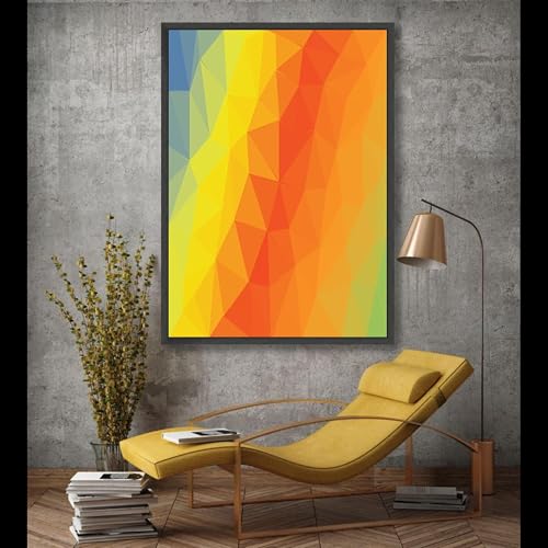 Décoration intérieure moderne en toile géométrique abstraite à offrir en cadeau