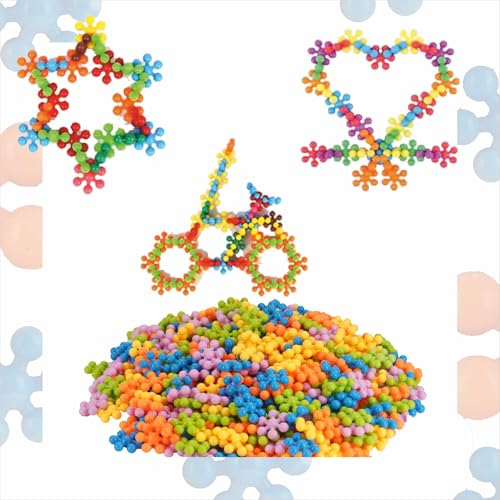 Image of ToyMagic Star Interlink Construction Play - 400 Pcs | Creative Interlocking Building Blocks for Kids | Stem Educational Toys for Boys & Girls Age 3+ | Enhances Motor Skills & Imagination, Multicolor