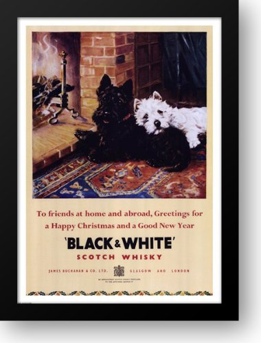 Amazon.com: Black and White Scotch Whiskey 24x32 Framed Art Print