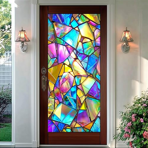 Película decorativa de ventana vidriera BlissYard 17.7 x 39.3 pulg miniatura 6