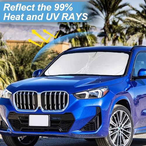 for X1 E84 Sunshade Windshield Sun Shade for BMW X1, xDrive23i, xDrive25e E84 F48 Accessorie 2016-2025 Insulated Front Window Shield Windshield Cover Protector Privacy UV Reflector Block Heat
