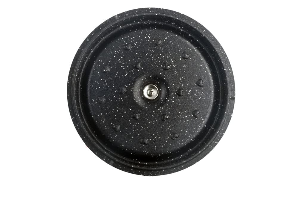 KAMBERG - 0008199 - Set 4 Mini Cocottes Ø 12 cm Ronde Noire - Fonte d'aluminium - Revêtement pierre - Tous feux dont induction - Sans PFOA