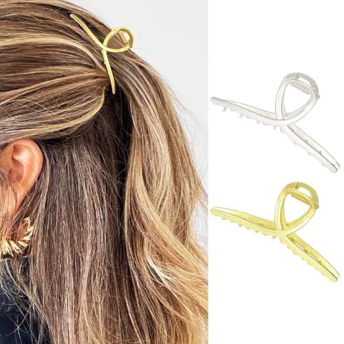 CAKURE Metal Hair Clips Gold
