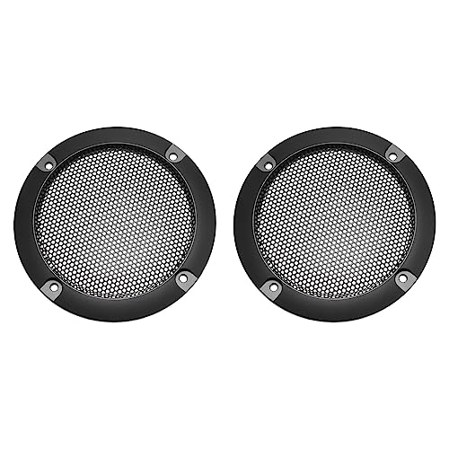 QUARKZMAN Haut-Parleur Grille Couverture 3 Pouces 95mm x 2PCS Maille Décoratif Cercle Subwoofer Garde Protecteur pour Maison Scène Haut-parleurs KTV Boîtes...
