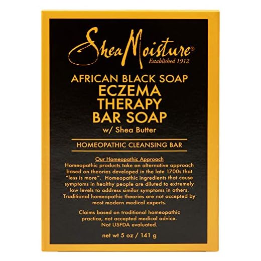 SheaMoisture Bar Soap for Eczema African Soap with Shea Butter, Black, Aloe Vera, 5 Ounce