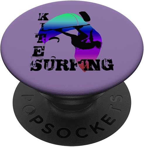 Kite Surfing WIth Freestyle Kitesurfer And Kite PopSockets Standard PopGrip
