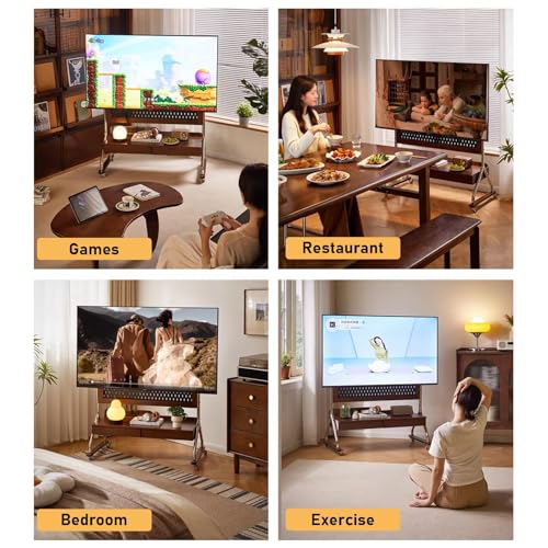 Soporte móvil para TV resistente con ruedas, ajustable miniatura 3