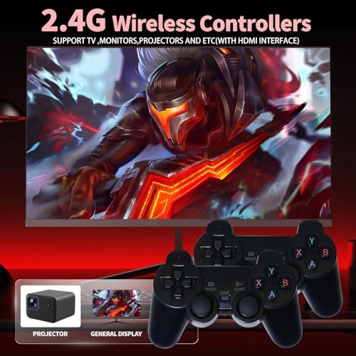 Image of HDMI 4K Wireless TV Game Console Stick 4K，Retro Game Stick with Built-in 9+ Emulators, 20,000+ Games, 4k Hdmi Output & 2.4GHz Wireless Controller, Retro... (Limited Edition)