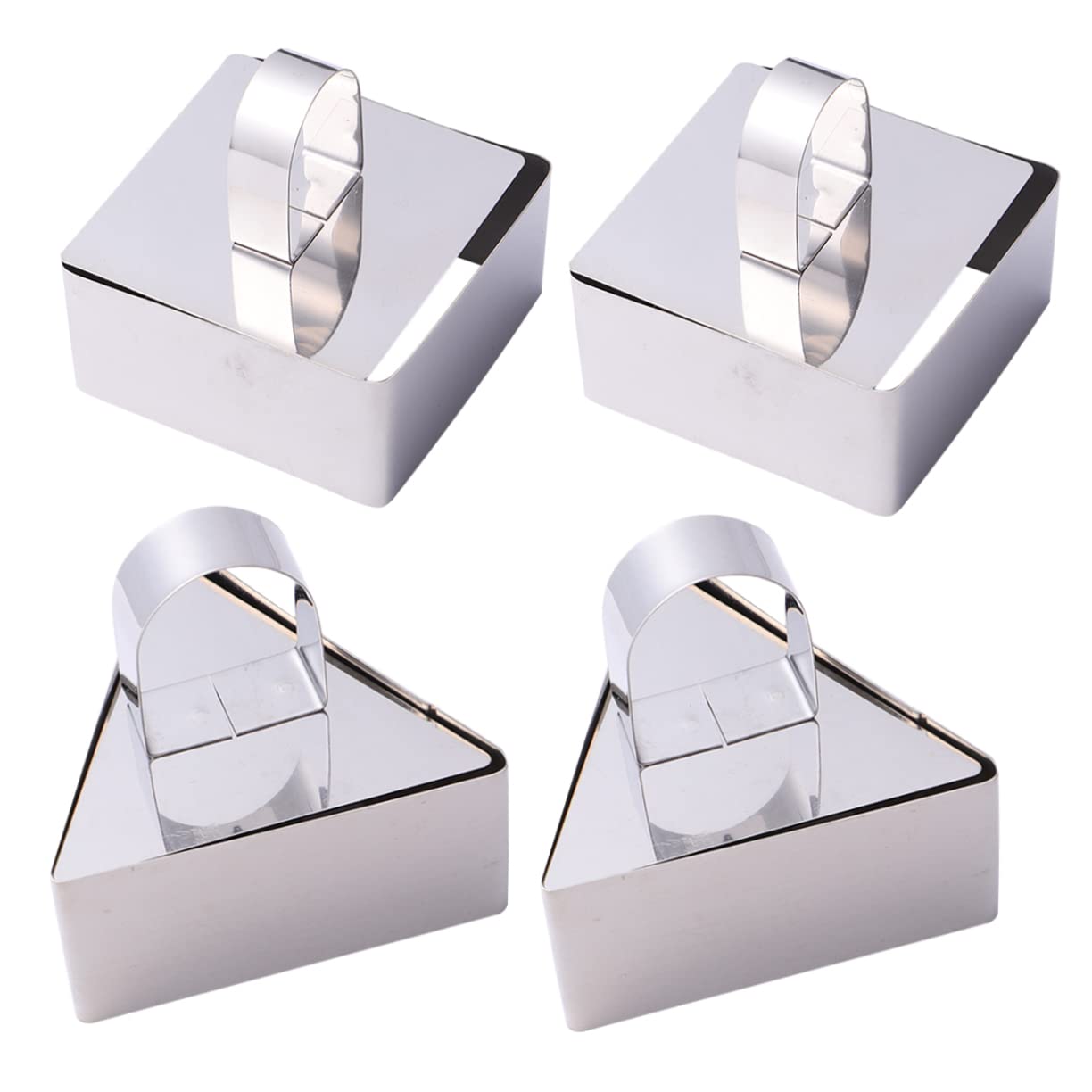 BEBEMOKO 4pcs Non-stick Baking Molds Cake Push Plate for Mousse Biscuits and More Versatile Kitchen Tools for Home Baking