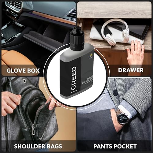 Image of Greed Diffuser Refill 50ml Bottle | Strong Car Freshener with Car Odor Eliminator Technology | Long Lasting Automotive Car Air Freshener by Perfa