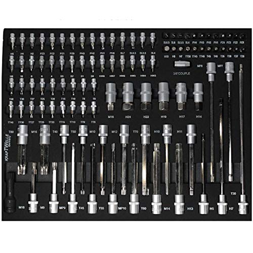 Werkzeugwagen Werkstattwagen KRAFTWELLE 7 Schubladen 6 komplett gefüllt mit Werkzeuge – Werkzeugkasten fahrbar mit Seitenfach – Bild 5