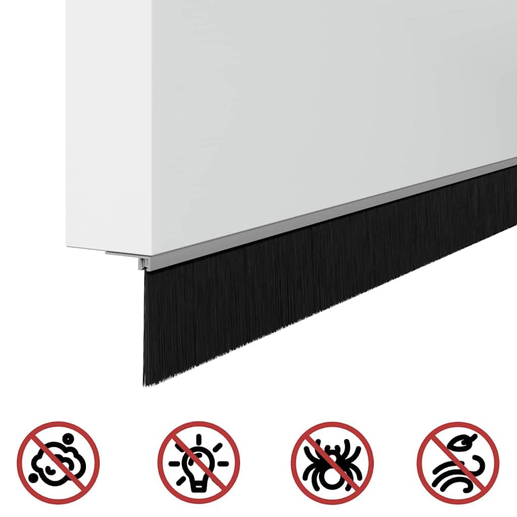 Uszczelki do szczotek drzwiowych, 12 sztuk, srebrne, stop aluminium, długość 100 cm, do wnętrz, tłumiące dźwięki, izolujące ciepło, pyłoszczelne, odporne na korozję, łatwy montaż