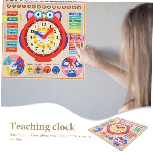 Horloge bois éducative apprentissage calendrier saison fille garçon