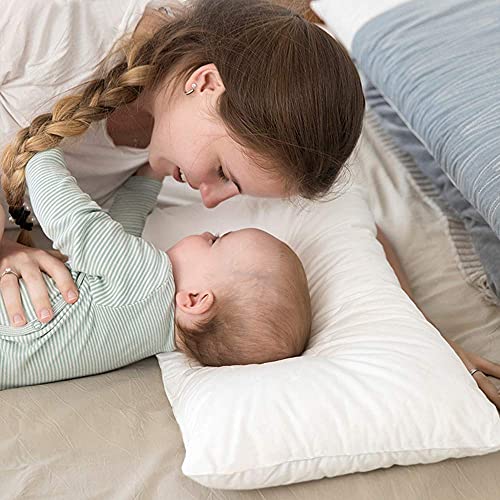 Flxxie 2 Pack Cotton Down Alternative Toddler Pillows Super Soft And Breathable Baby Small Pillows For Sleeping Travel Crib 13x18 Inches