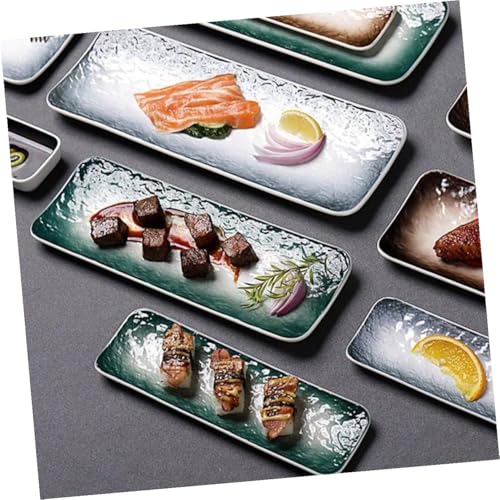 Platos Rectangulares de Cerámica para Sushi Alipis 2 Pzas miniatura 6