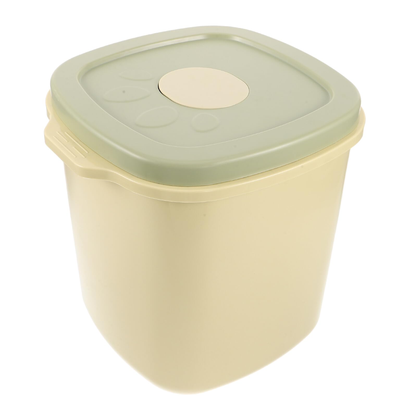 Homoyoyo Aufbewahrungsbehälter für Tierfutter mit Luftdichtem Deckel 30 X 29,5 X 26,5cm Kunststoff Gelb Grün Futtertonne für Hunde und Katzenfutter Feuchtigkeitsdicht für Haustierbedarf