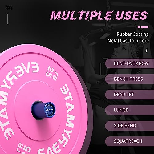 Image of EVERYMATE Change Weight Plates 1.25LB 2.5LB 5LB Set Fractional Olympic Bumper Plates for Cross Training Steel Insert Strength Training